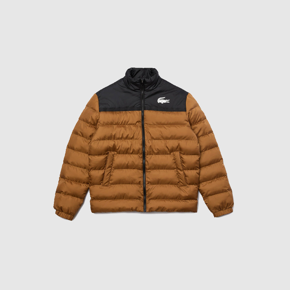 Doudoune Lacoste marron avec poches