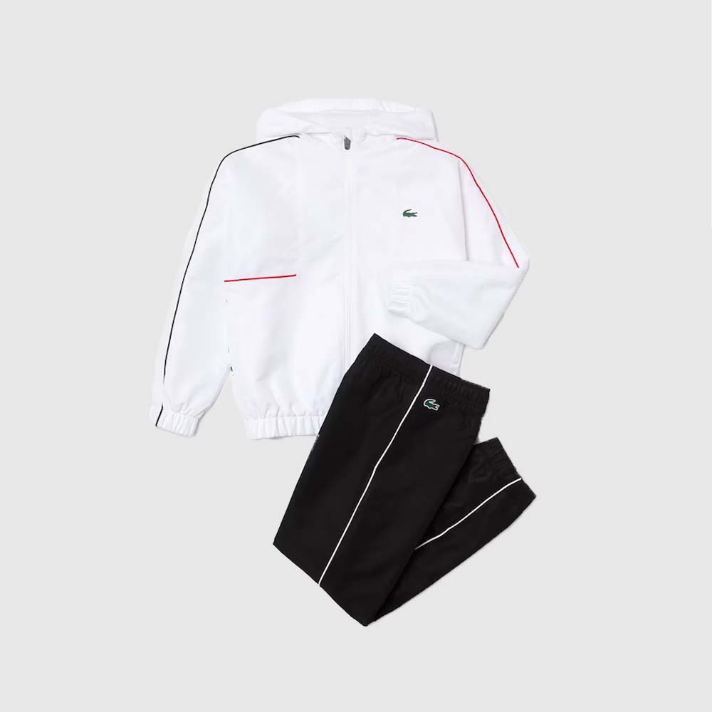 Survêtement Lacoste Junior GHU blanc et noir